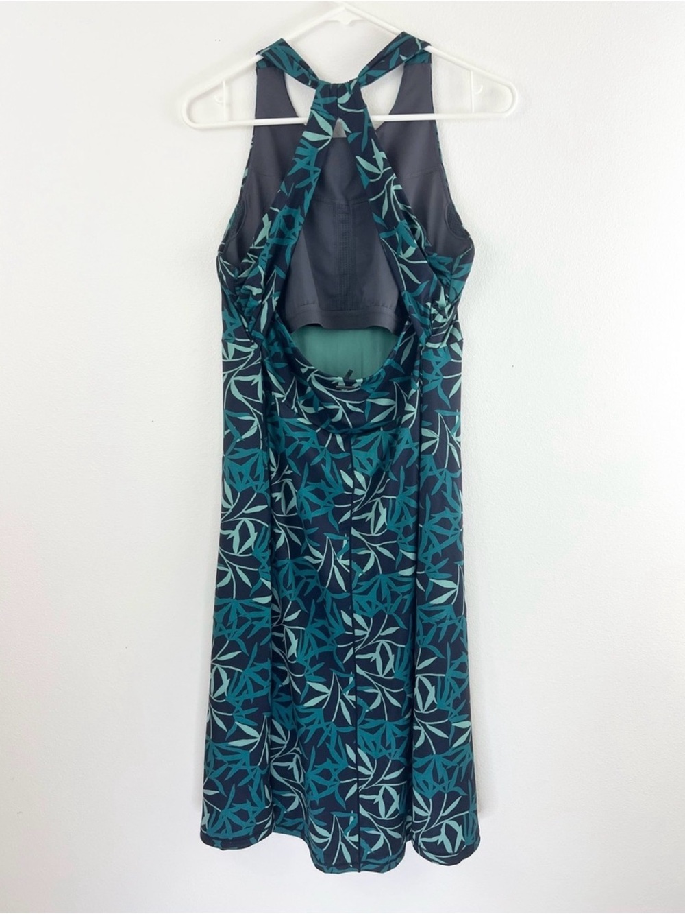 prAna Jewel Lake Nautical Leaves Travel Summer Dress Vacation Outdoor Wear L - Picture 5 of 8